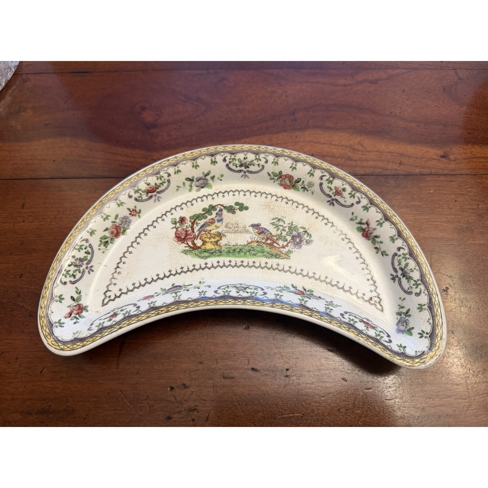 Antique Copeland Spode "Chelsea" Crescent Plate for Harrods London, Rd No 568949